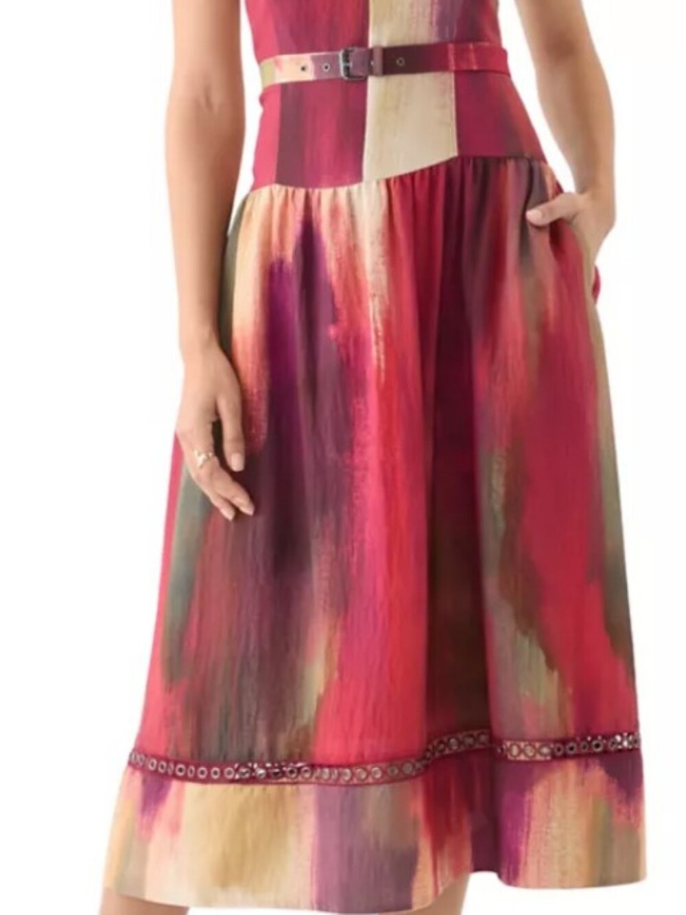 Dkny Gorgeous Brushstroke June Multi-Color Dress Size 2
